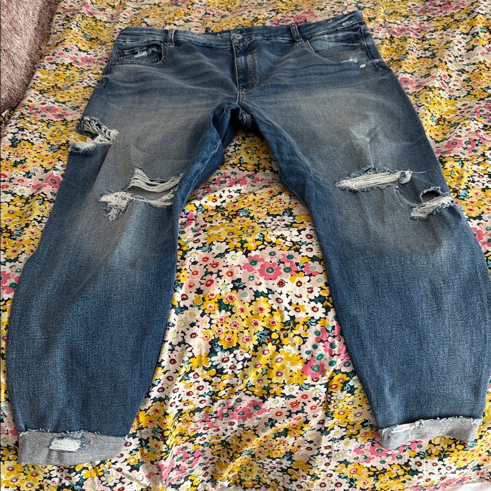 American Eagle Outfitters Distressed Blue Jeggings